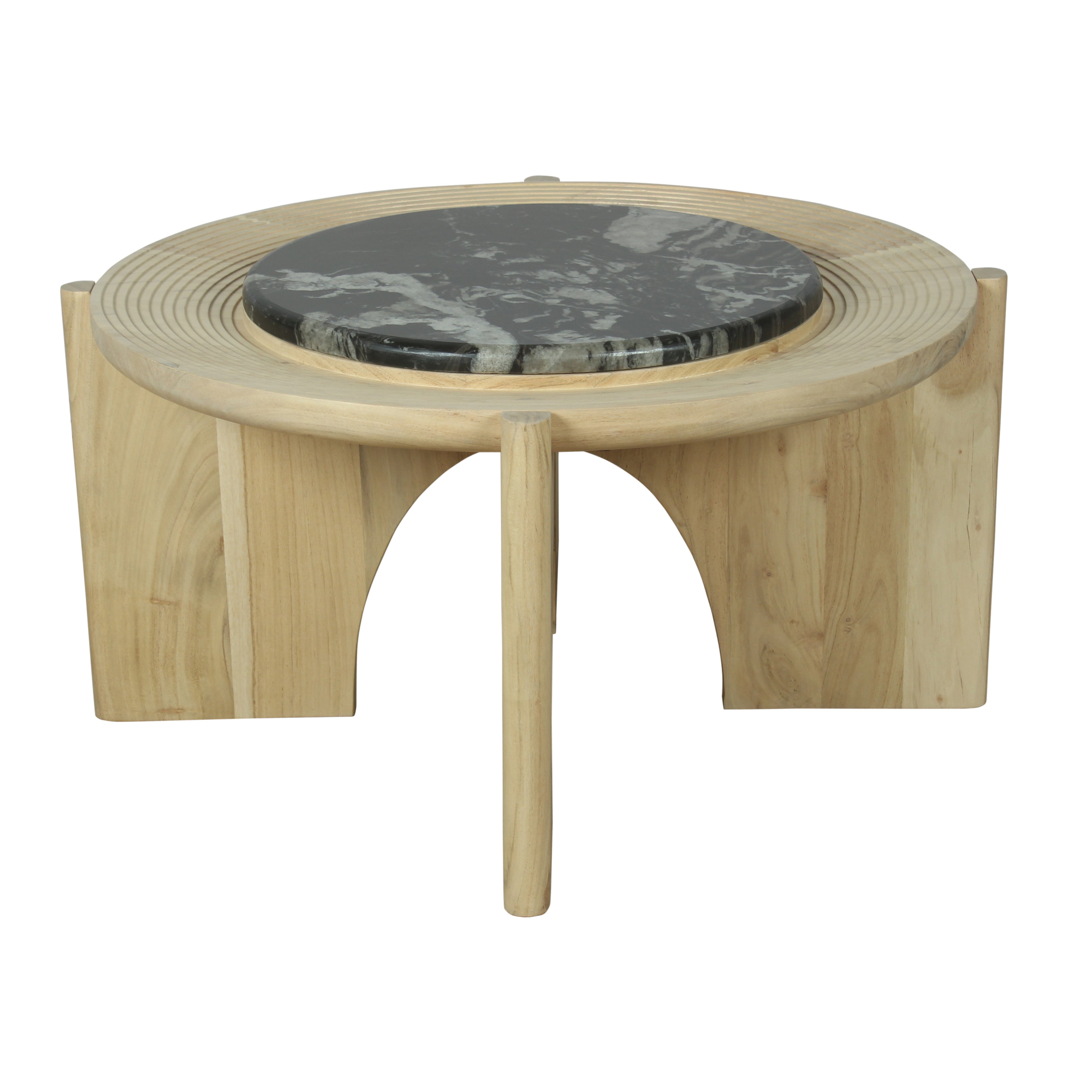 Acacia Marble Circle Coffee Table